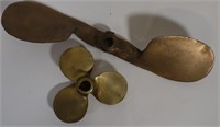 TWO BRASS PROPELLERS