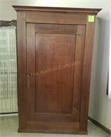 One Door Walnut Amish Wardrobe w/Original Carved