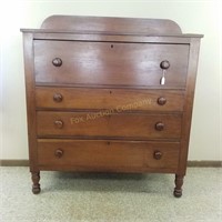 Walnut Dovetailed Chest of Drawers w/Mushroom