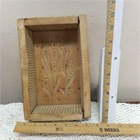 Lg Wooden Hinged Mold w/ Hand Carving