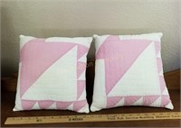 (2) Hand Quilted Pillows