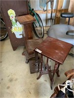 Three Wooden Plant Stands