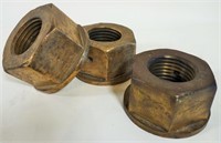 LOT OF 3 BRASS NUTS
