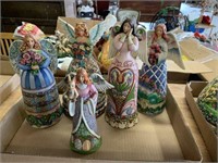 Five Jim Shore Heartwood Creek Collectible Angels