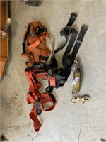 Two Lineman Safety Harnesses & Safety Hook