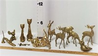 Brass Animals-Cats-Deer-Mouse-Ducks