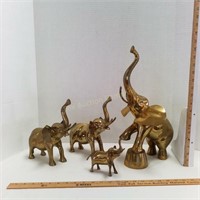 (4) Brass Elephants