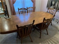 Tell City Dining Table and Six Chairs