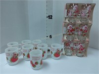 (12) Strawberry Shortcake Glasses &(8) Coffee Cups
