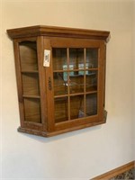 Small Wooden Wall Curio Cabinet