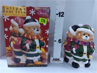 Holiday Bear Trio Cookie Jar