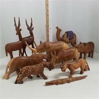 (10) Wooden Figurines