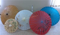 (5) Oriental Paper & Fabric Umbrellas