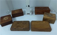 (6) Wooden Boxes