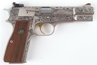 Gun Engraved Browning Hi Power Renaissance Pistol