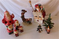 Collection of Santa Candles and others