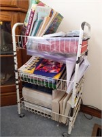Small Rolling Rack with Books : Bible, First Aid,