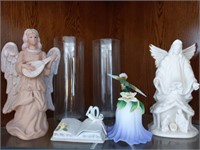 Angel Figures, Vase, Bell, and More 9" and
