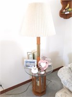 Lamp End Table and Contents 53"