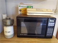 Sharp Carosel II Microwave, Food Saver Vac 550,