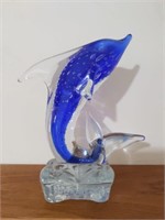 Art Glass Dolphin 6.25"