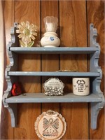 (2) Wood Shelves and Contents 17" x 22"