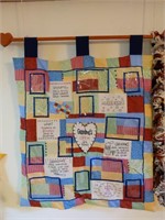 Grandma's Photo Quilt Wall Hanging 27" x 29" and