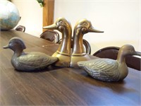 Brass Duck Book Ends 3.5" and 6"