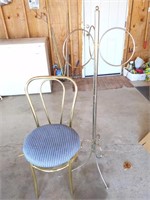 Metal Chair and Metal Rack 52"