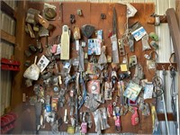 Contents of Peg Board - Tools, Parts and More