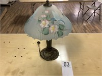Antique Hand Painted Lamp Signed "Goldie"