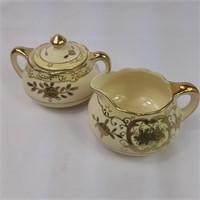 Matching set Noritake ceramic creamer and sugar