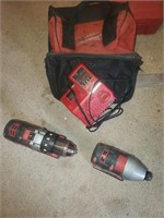 Milwaukee 18v. Drill and impact w/batteries and