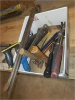 Misc. Saws, pry bars, tools.