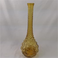 Yellow glass large bubble 14" genie bottle