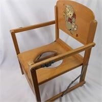 Vintage wood childs toilet training seat