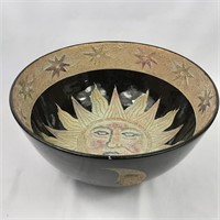 Large Chinese Sun and Moon fruit bowl