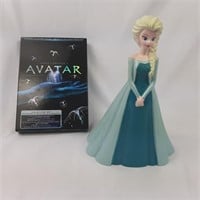 Avatar collectors DVD and Elsa money bank