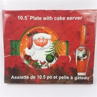 Christmas Santa Plate with cake server