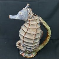 Large ceramic seahorse pitcher