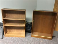 2 Wood Bookcases w/o Shelves