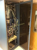 PC Network Cabinet w/ Netgear Switches & Plugs