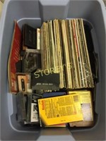 Bin w/ Records, Cassettes, Etc.