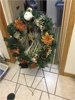 Christmas Tree Wreath w/ Stand