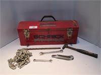 RED TOOL BOX W/ CONTENTS