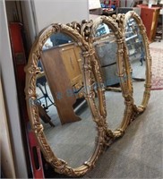 Large triptic sofa mirror