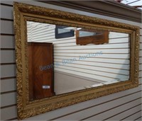 Gilded frame beveled mirror 23x46