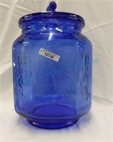 Cobalt blue Planters peanut jar