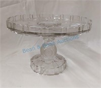 Coin glass cake plate