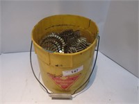 YELLOW PAIL OF ROOFING NAILS